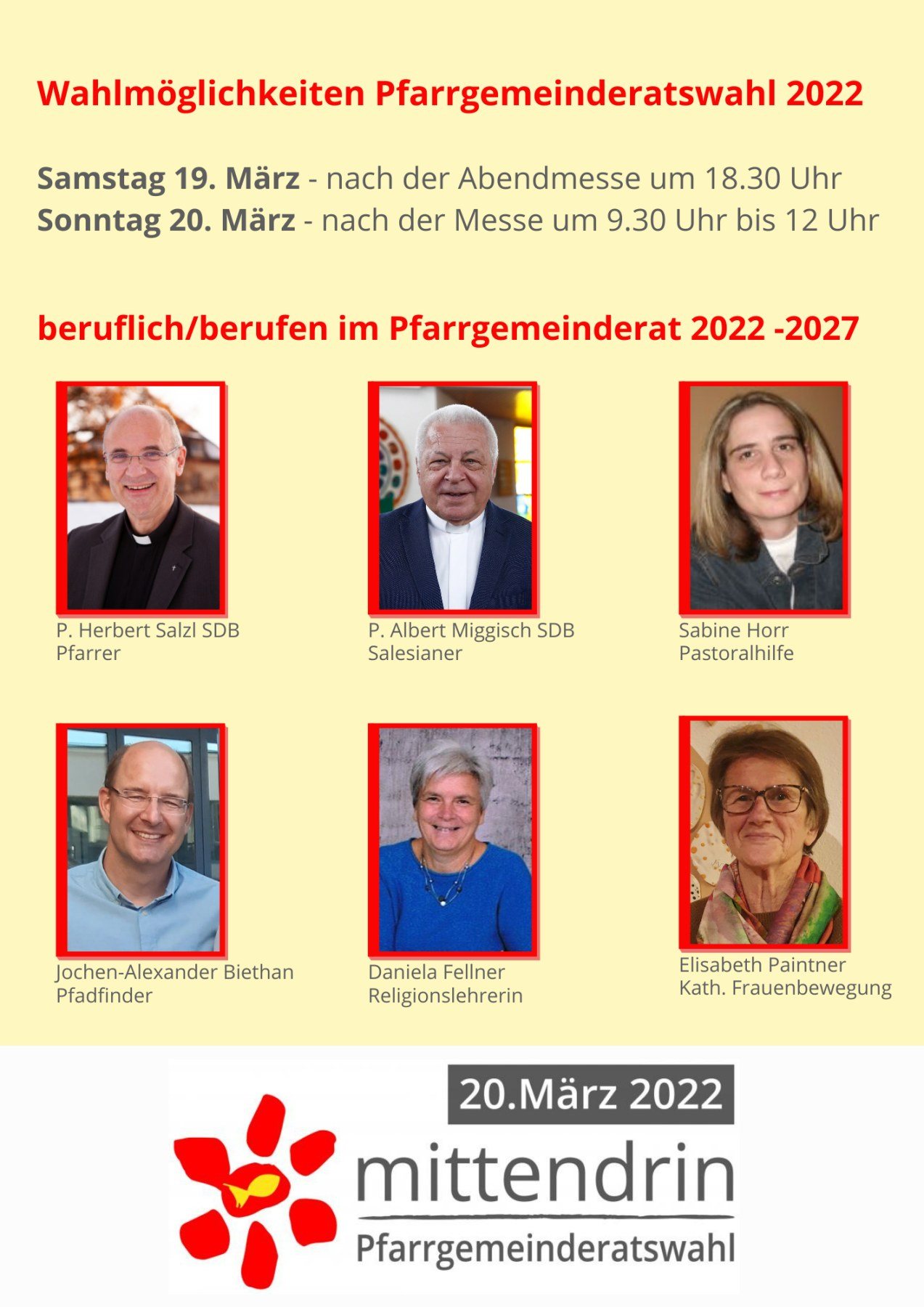 Pfarrgemeinderatswahlen in Don Bosco