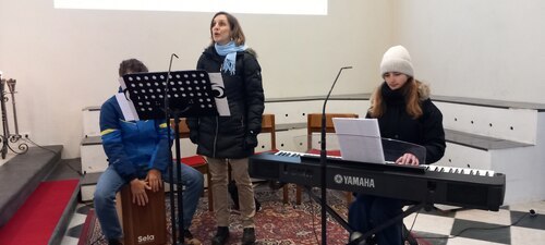 Das Firmlingsgottesdienst-Trio in Aktion