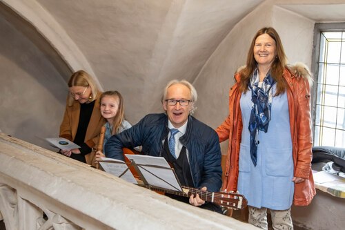 musikalische Umrahmung: Dir. Mag. Barbara Kalhammer, Greta Matschnigg, Mag. Gerhard und Mag. Christine Marschnig<br />
Foto: Anton Wieser