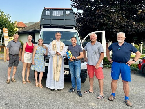 Segnung des neuen Bauhof-Fahrzeuges • Blagoslov novega občinskega vozila, 24.08.2023 (Foto: Gemeinde Neuhaus)