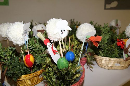 Die Osterkörbchen nach der Fertigstellung (© Foto: Mag. Sonja Wilhelmer-Hörmann)