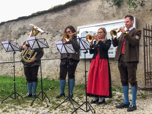 Quartett der Glantaler Blasmusik Frauenstein<br />
Foto: Pfarre Obermühlbach