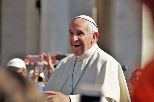 Papst Franziskus bei einer Generalaudienz<br />
Foto: P. Emmanuel-Maria Fitz OFM