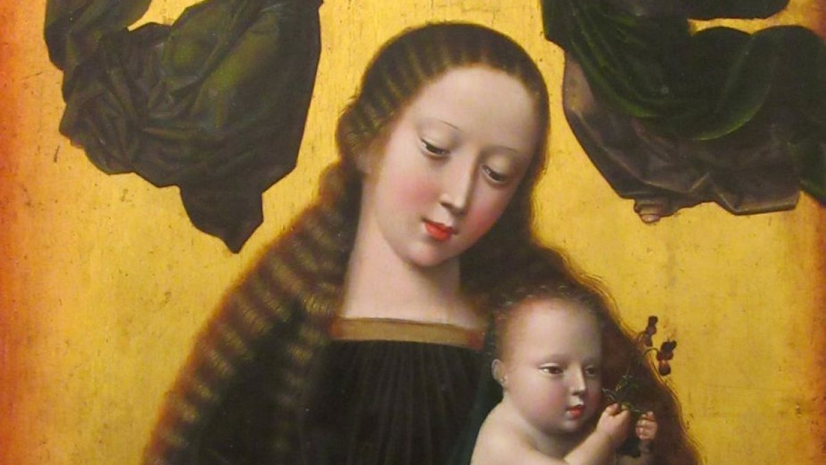 Maria mit dem Jesuskind in der Sakristei der Kathedrale in Toledo. (Joachim Schäfer - <a href="https://www.heiligenlexikon.de">Ökumenisches Heiligenlexikon</a>)